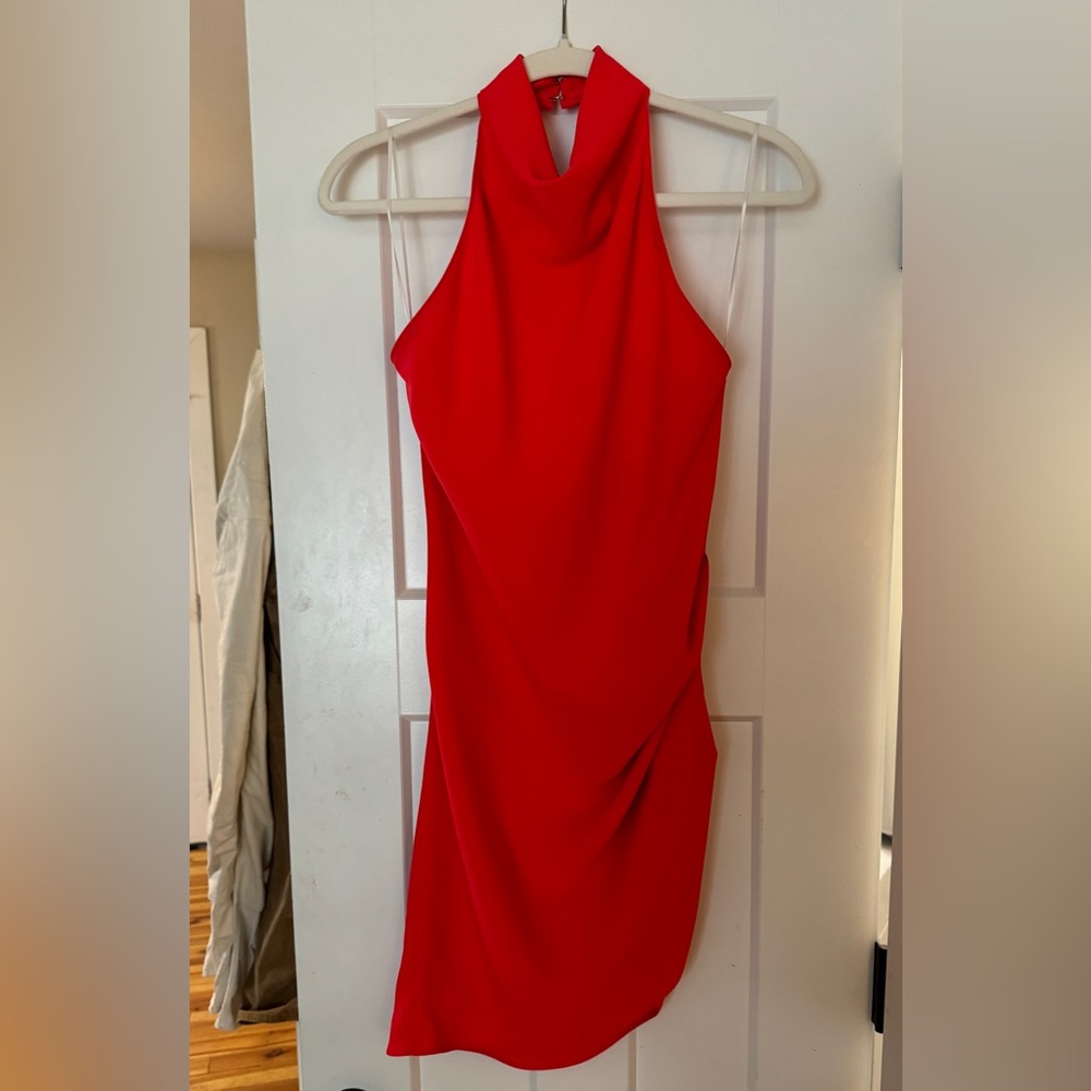 Amanda Uprichard Samba Red Backless Dress